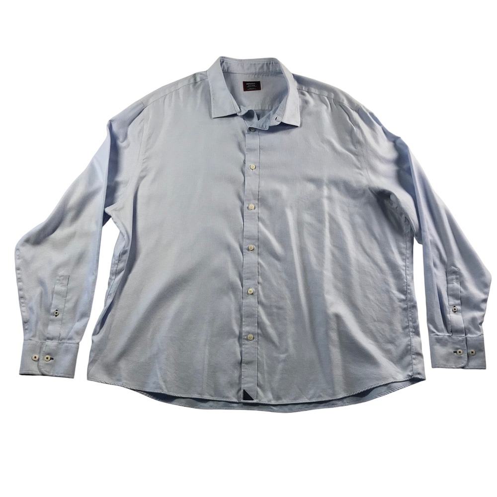 UNTUCKit Burke-WF Light Blue Wrinkle Free Dobby Shirt Relaxed Fit 3XL 41748
